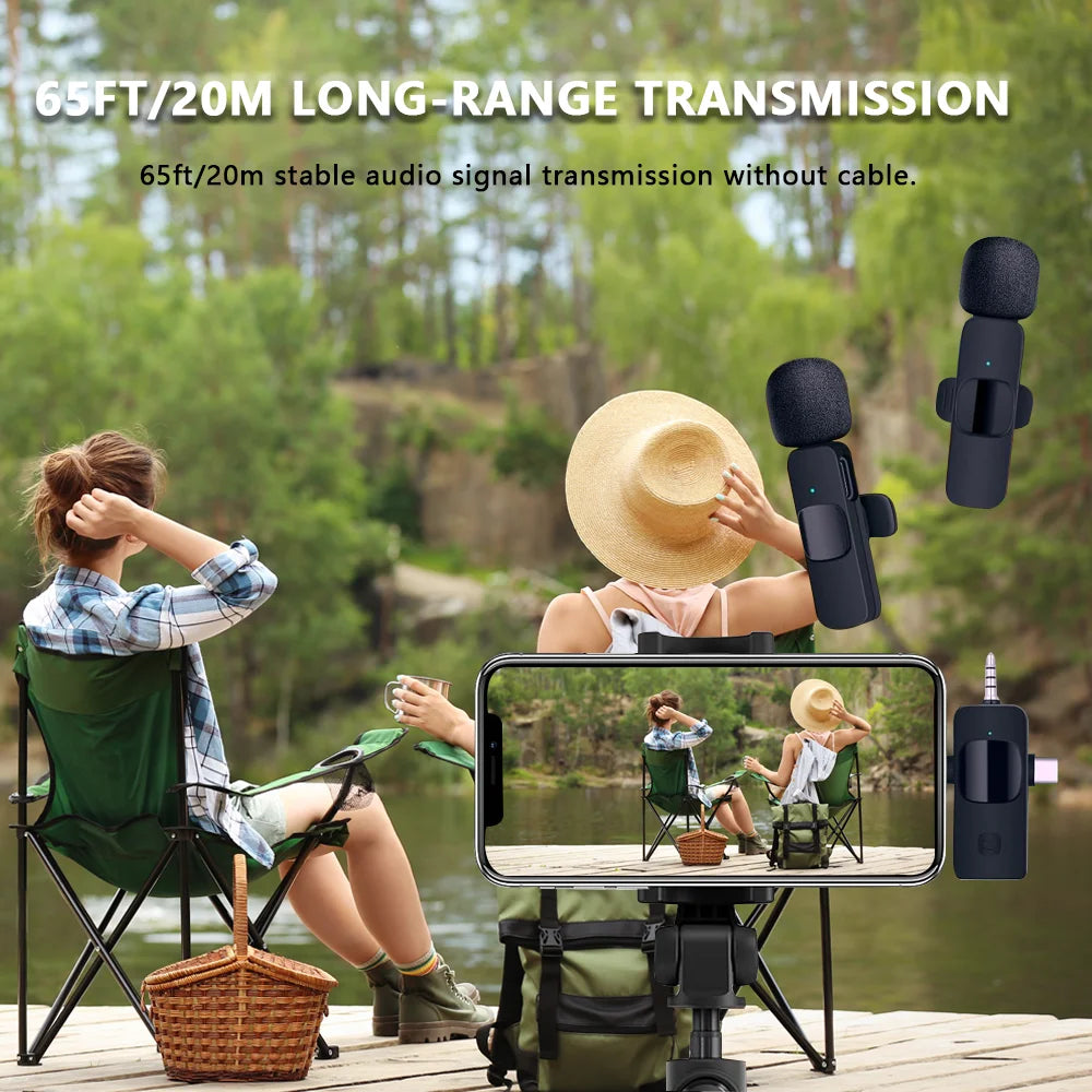 Wholesale K9 Wireless Lavalier Microphone with Noise Cancellation for Professional Audio Recording on Cameras and Smartphones