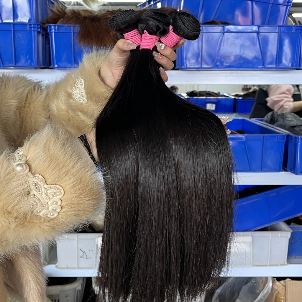 Premium 10A Grade Brazilian Virgin Human Hair Bundles - 100% Remy Straight Hair Extensions
