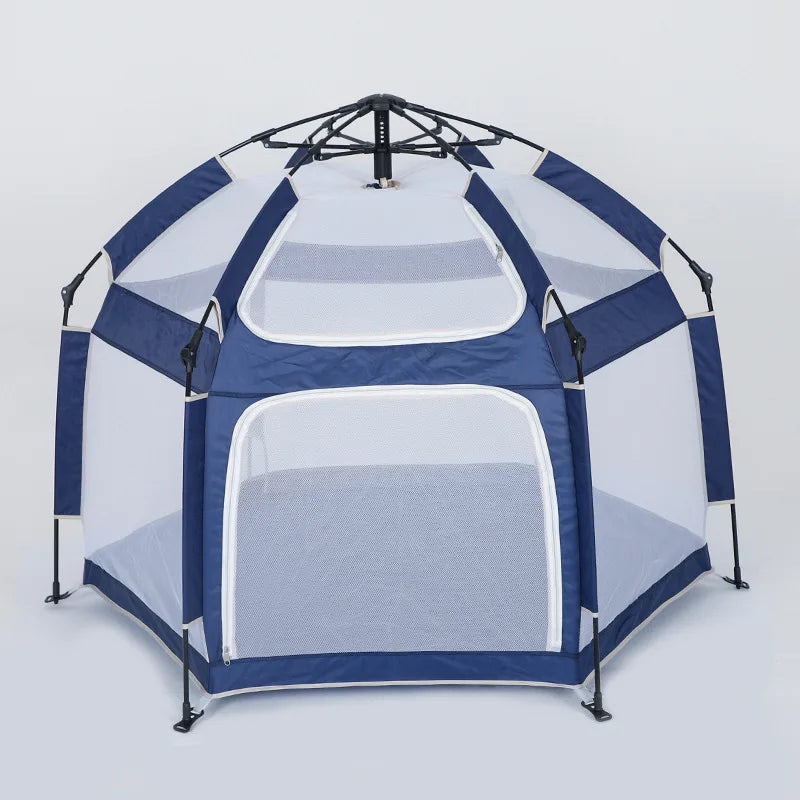 Portable Fully Enclosed Oxford Material Castle Play Tent for Kids Easy Automatic Setup for Camping Beach Outdoor Tours