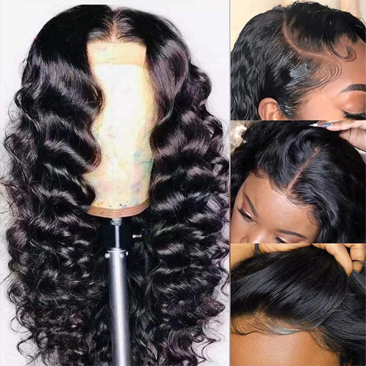13x6 Transparent Loose Wave Brazilian Indian Virgin Human Hair Wig Lace Front Glueless Natural Wholesale Vendor for Black Women