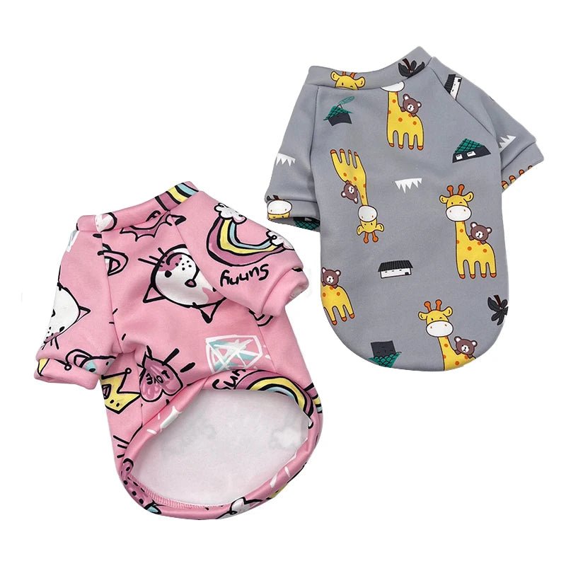 2022 Hot Sale Designer Printed Luxury Pet Dog Hoodies Jackets Wholesale Custom Fashionable Clothing Made From Cotton and Nylon