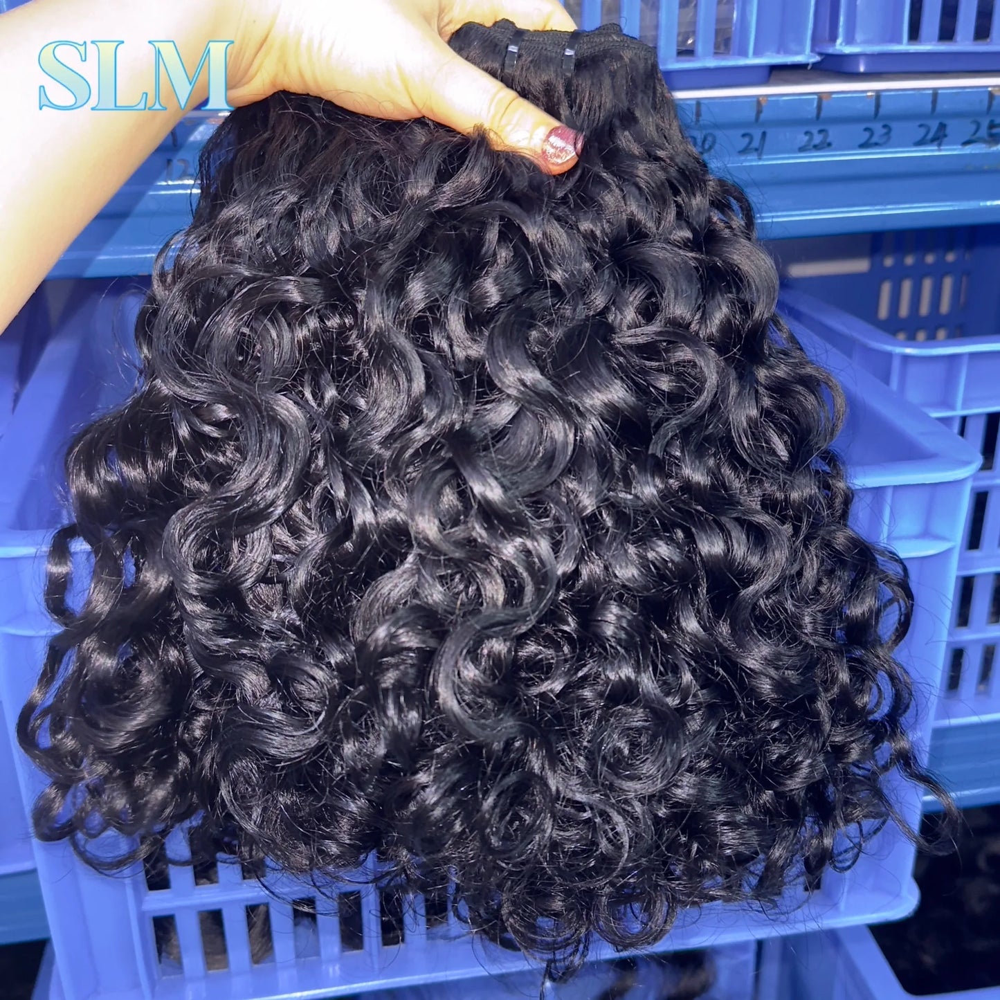 USA Local Shipping Burmese Curly Raw Human Hair Extensions Wholesale Vietnamese Hair Vendor Double Weft Hair Bundles