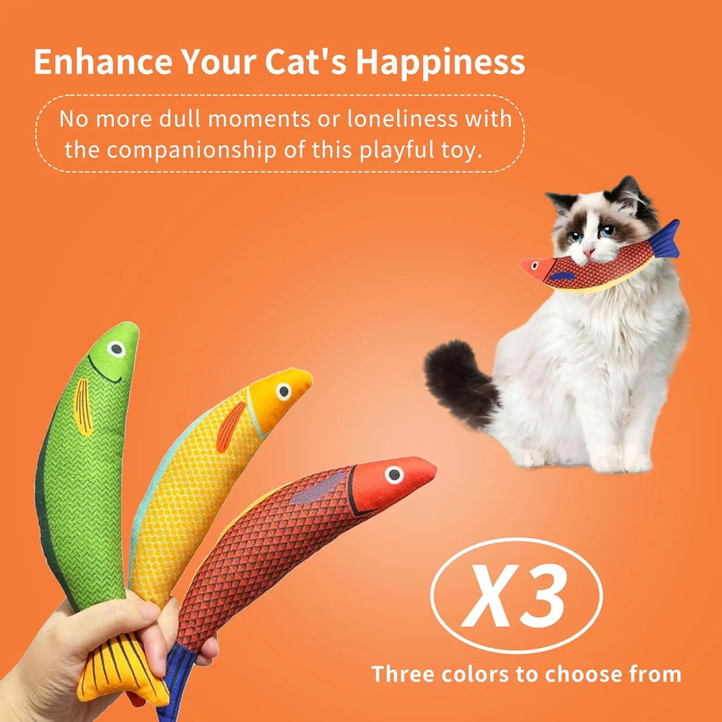Hovicaed Manufacturer Wholesale Interactive Catnip Crinkle Sound Toys Saury Fish Squeak Pet Toys