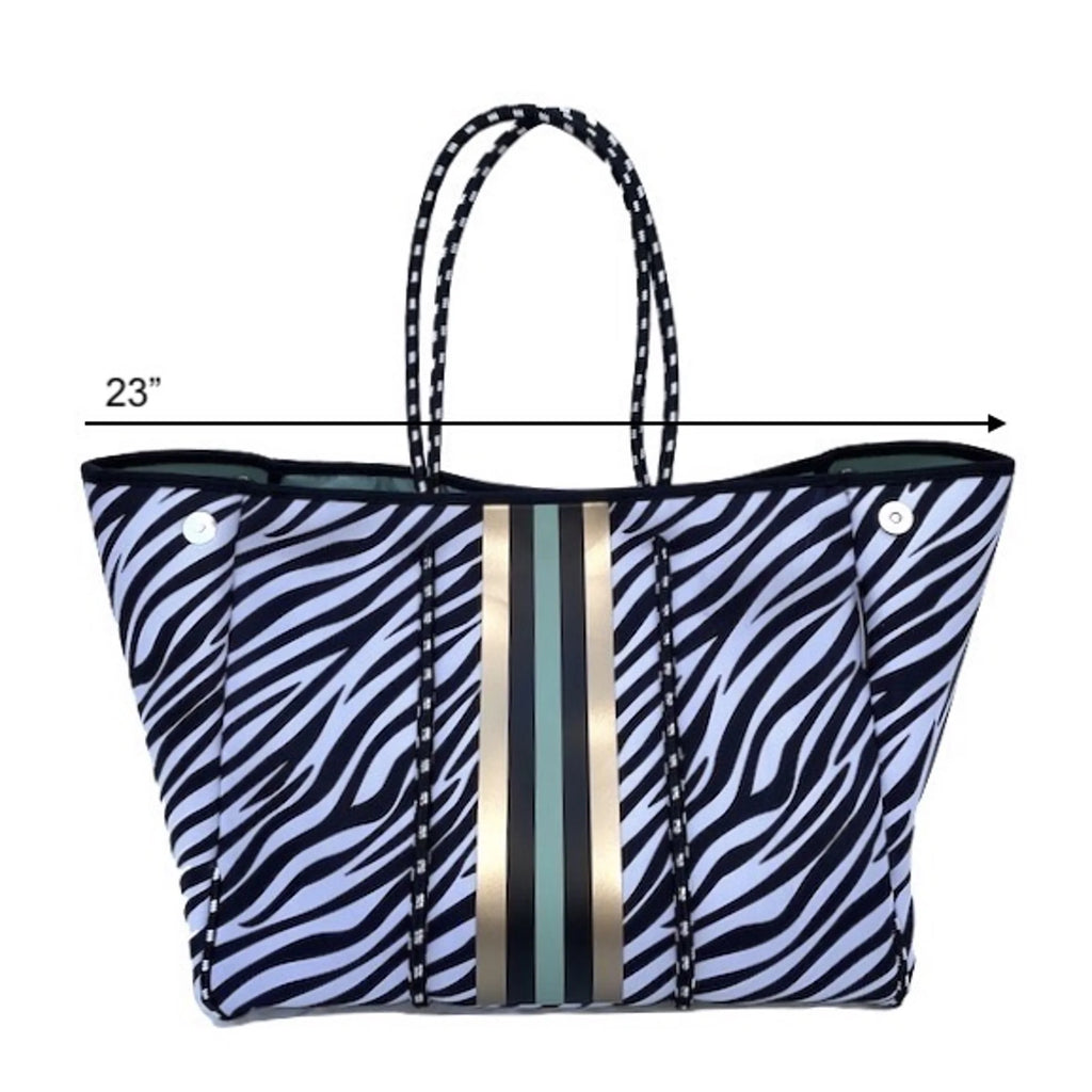 TD Lolly Luella on the Go Travel Bags Neoprene Tote with Removable Small Zippered Pouch
