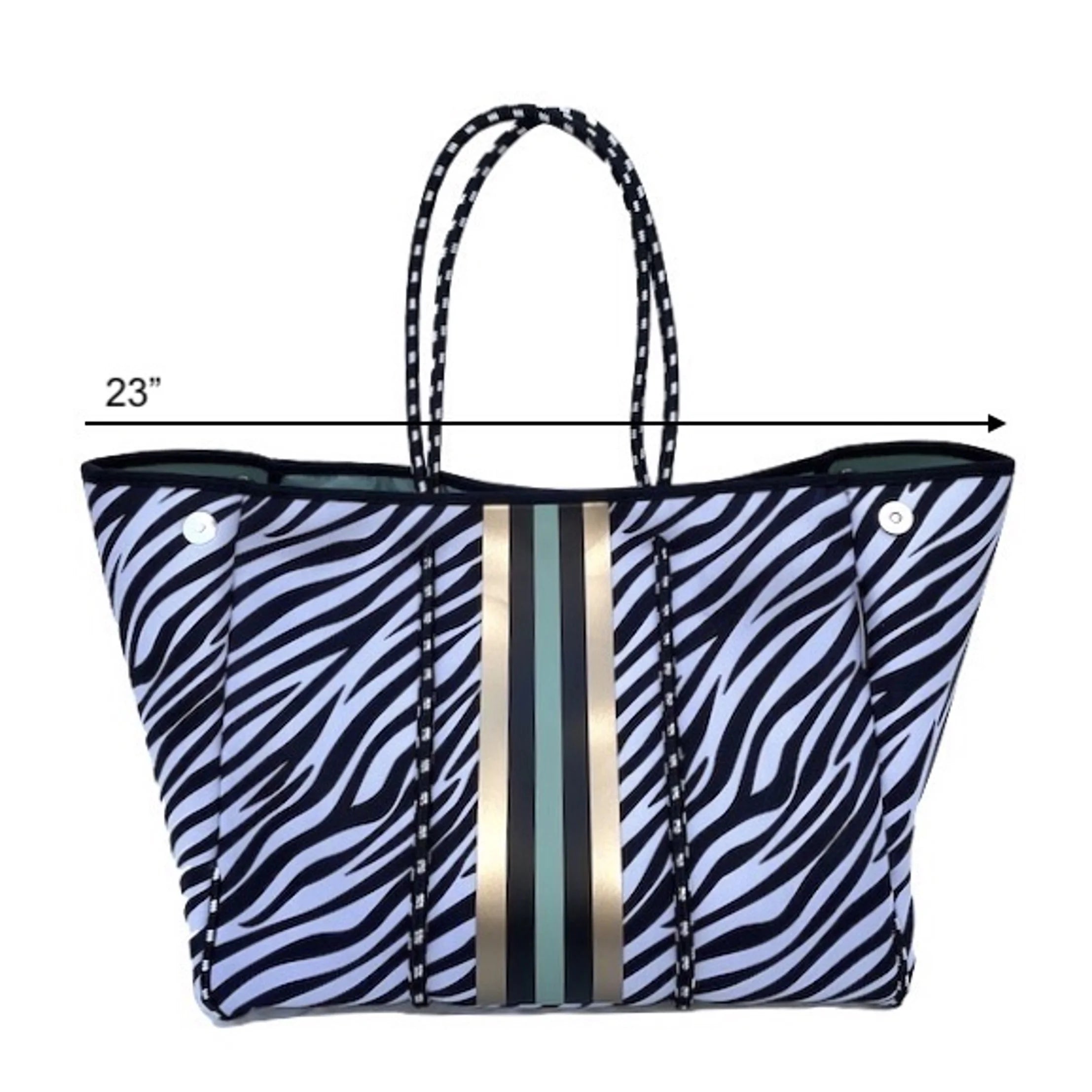 TD Lolly Luella on the Go Travel Bags Neoprene Tote with Removable Small Zippered Pouch