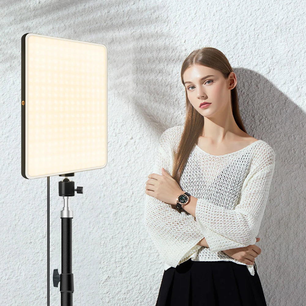 14inch 10inch LED Video Light Panel EU Plug 3200K-6000K Photography Lighting Remote Control For Live Streaming Photo Studio Lamp
