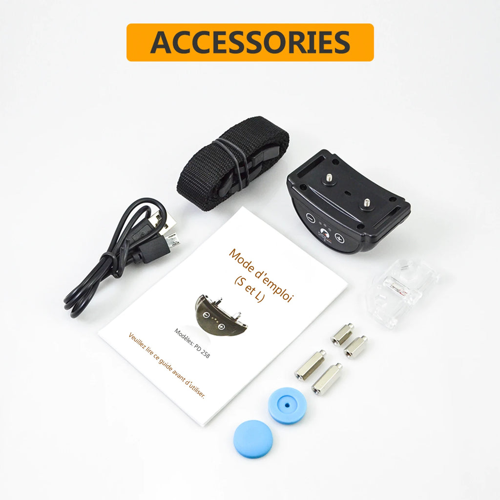Pet Accessories Rechargeable Vibration Stop Bark Collar Smart Automatic Anti Barking Dog Collar