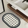 Custom Fast Water Drying Cushioned PET Friendly Bath Mat Super Absorbent Non-Slip Rubber Plaid Pattern Home Hotel Bathroom Use