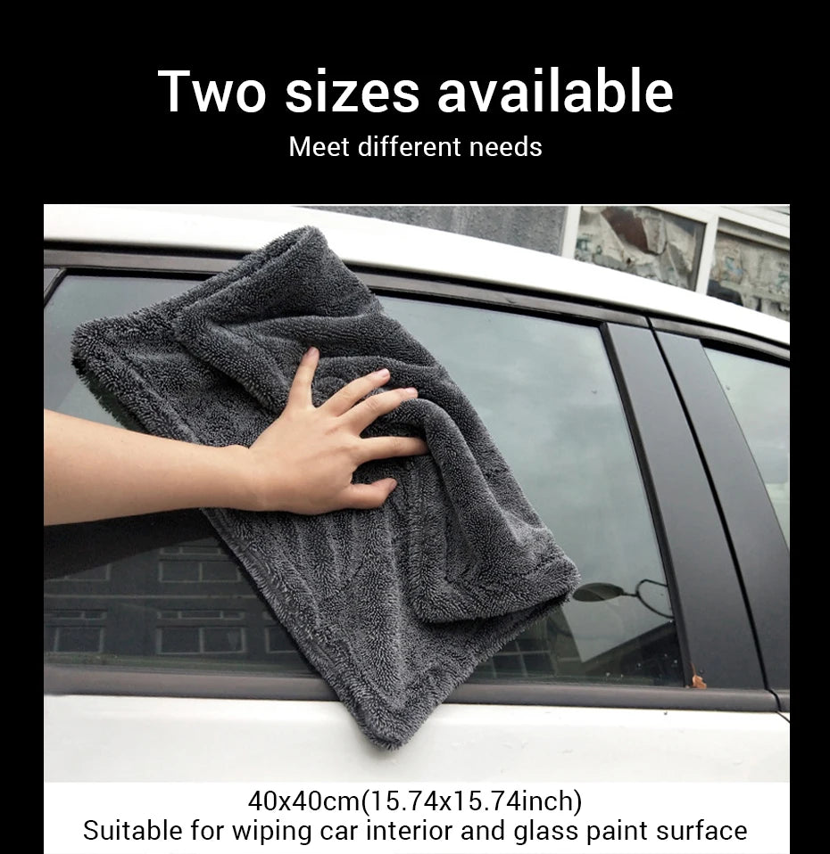 Microfiber Car Cleaning Towel 1200GSM Double-Sided Ultra Absorbent Car Wash Cleaning Cloth Soft Scratch Proof/Lint Washing Towel
