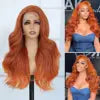 Wholesale Raw Human Hair Ginger Body Wave Wig 13x4 hd Human Hair Lace Front Wig 180% Brazilian Lace Frontal Wig for Black Women