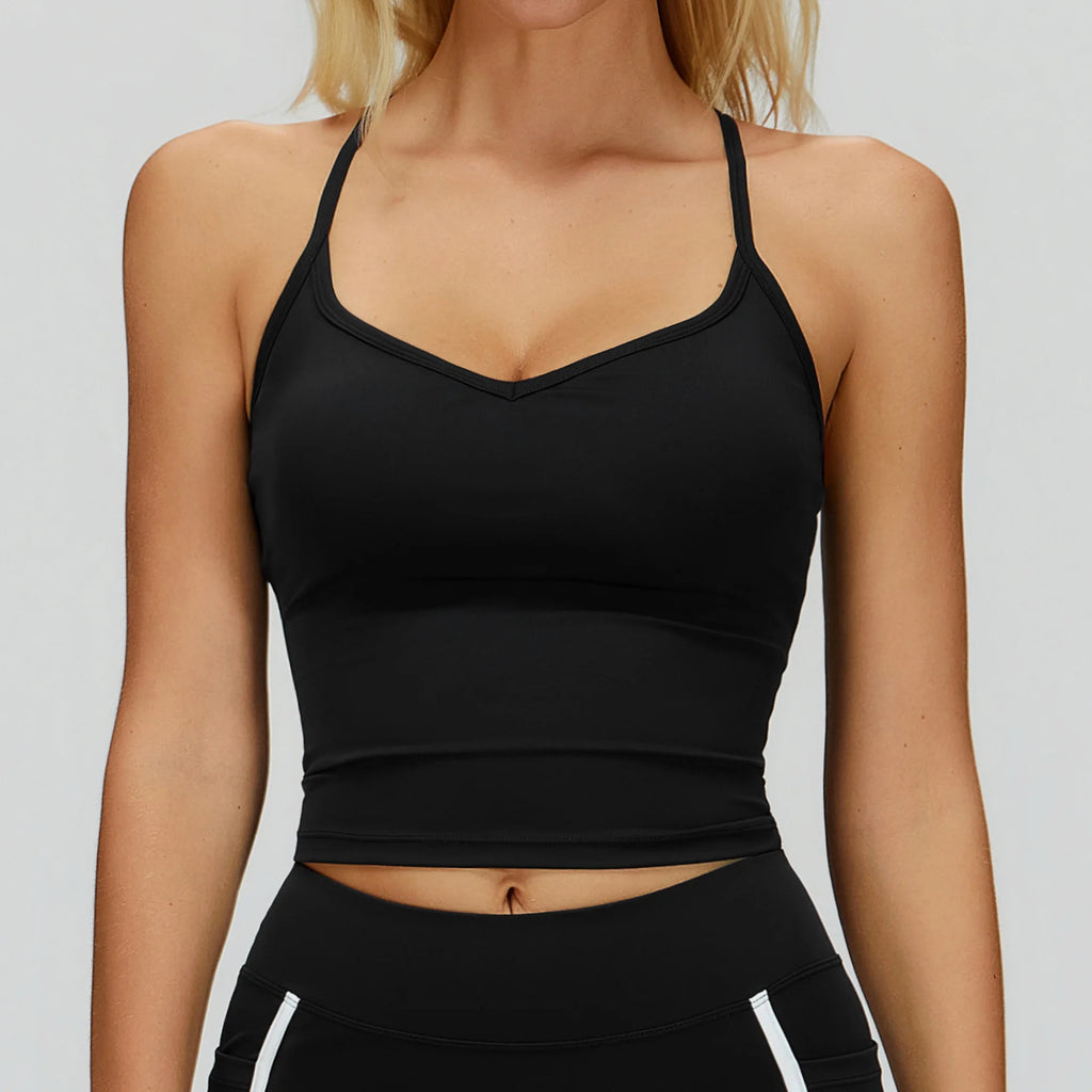 2026 Shockproof Spandex Quick Dry Slim Fit Sports Bras Fitness Workout High Quality Casual Padded Luxury Women's tank Tops