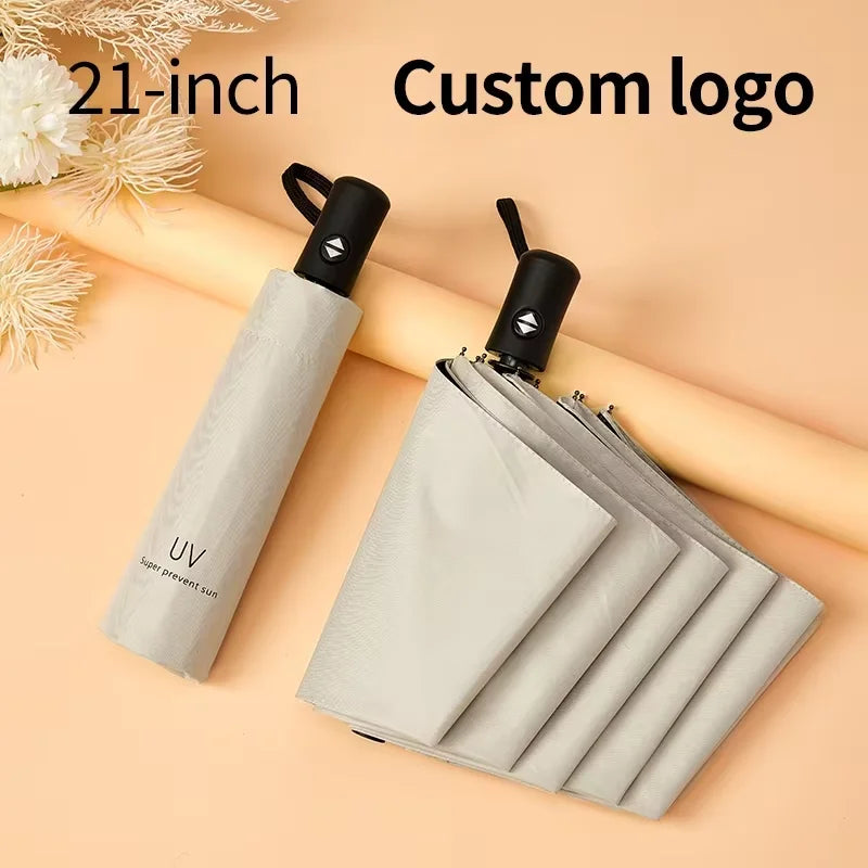 Customizable Logo, Travel, Fully Automatic Folding, Rain and Rain Umbrella Design, Modern Style Wholesale