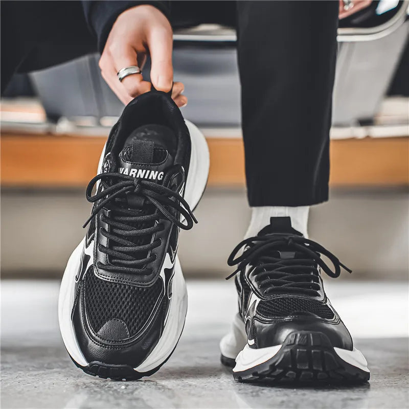 Dropshipping Custom Logo Harajuku Style Sports Shoes Men Comfortable Mesh Lining Running Sneakers for Me