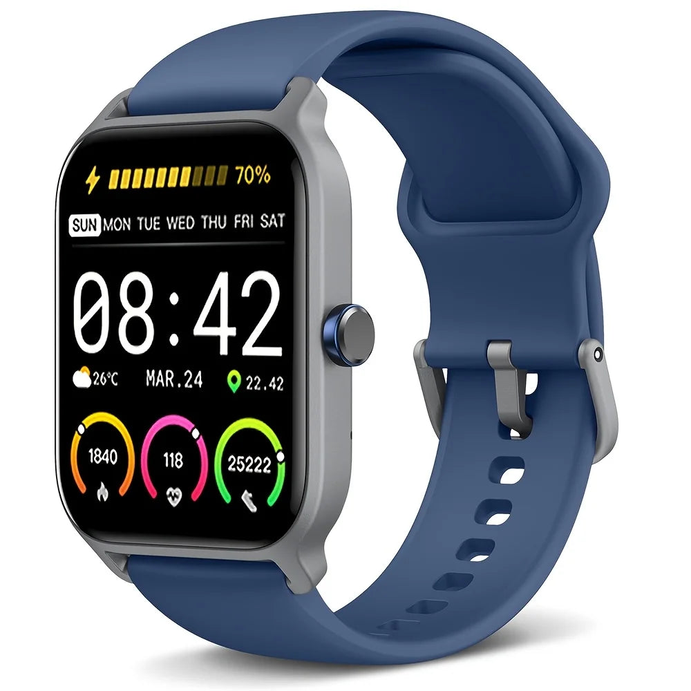 Smartwatch Gift for Men and Women, 1.8" HD Full Touch Screen, Make & Receive Calls, Message Notifications, 100+ Sports Modes