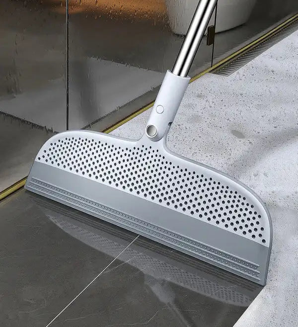 JOYBOS 50inch Magic Sweep Broom 2-in-1 Silicone Removable Broom Cleaning Dry Mop  Floor Cleaning Squeegee
