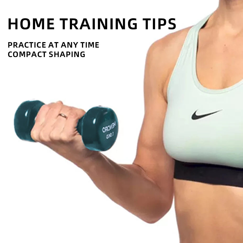 Home Use Cast Iron Free Weights Dumbbell Set with Polyurethane Rack Muscle Training Exercise Accessory