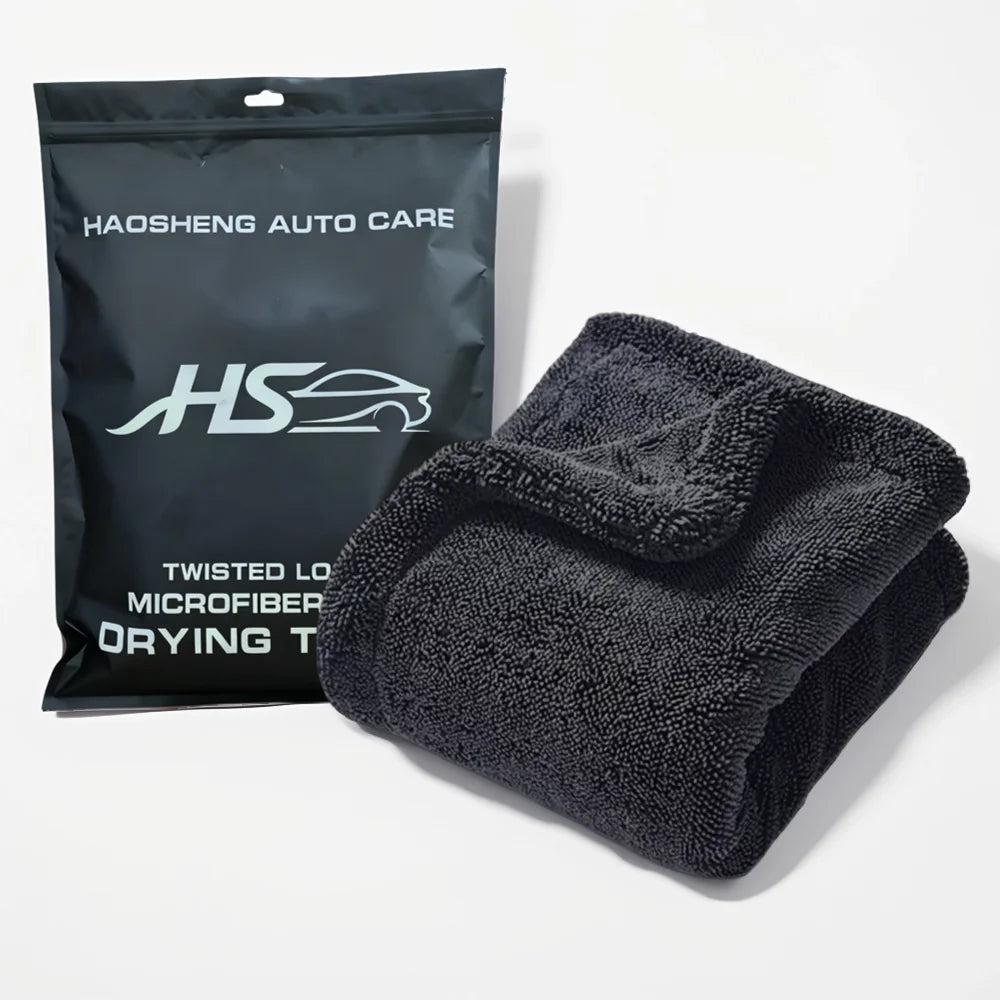 1200 GSM Microfiber Auto-Drying Towel Customizable Size Bulk Car Wash Detailing Accessories Woven for Cleaning Wholesale Ready