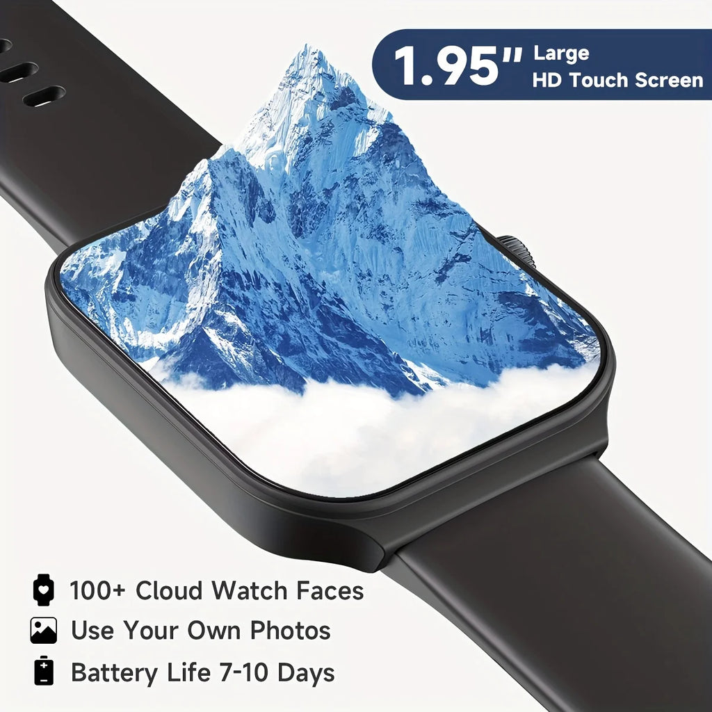 Smart Watch with Wireless Calling,1.83-Inch Full Touchscreen Wireless Smart Watch, Men and Women Smartwatch Answer Make Calls