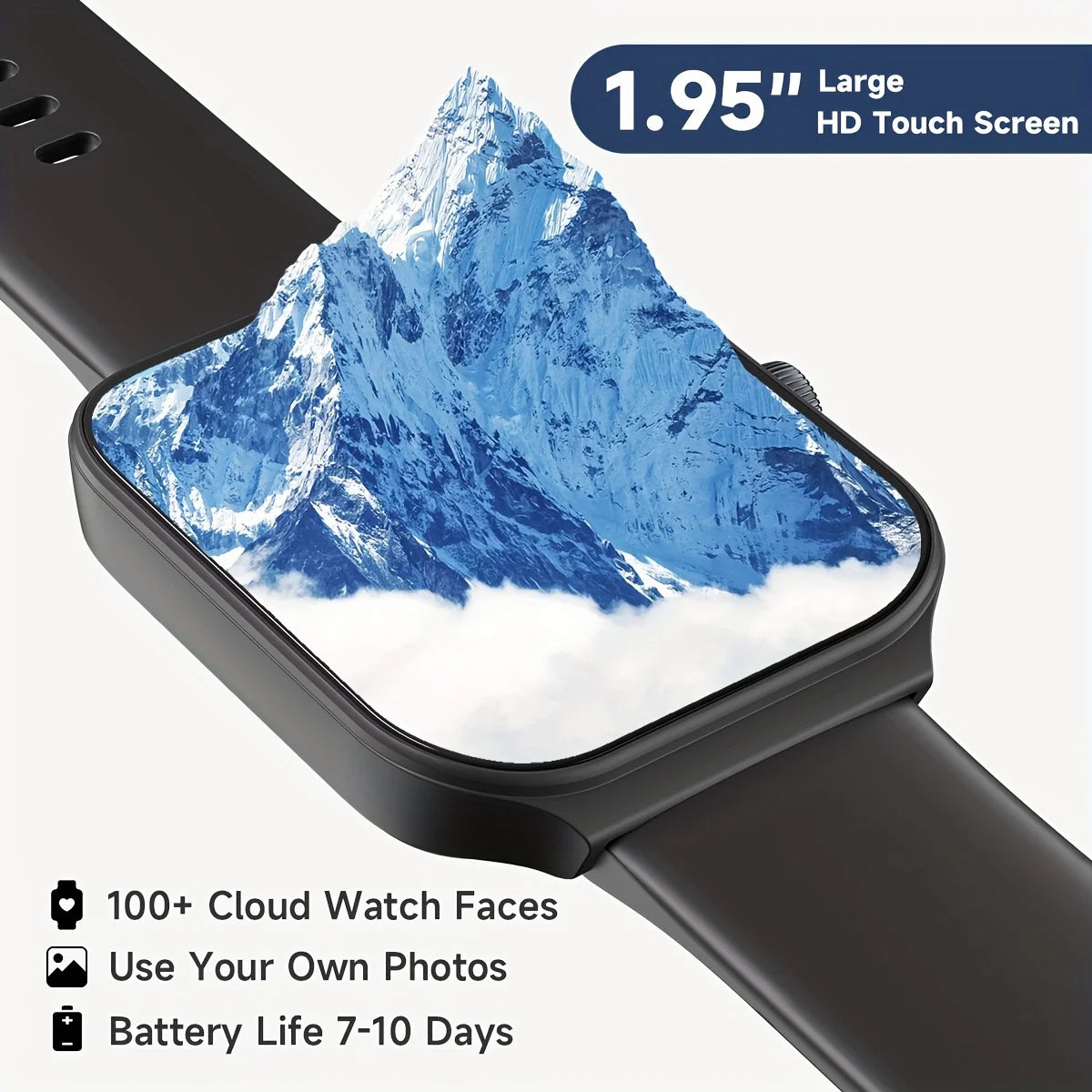 Smart Watch with Wireless Calling,1.83-Inch Full Touchscreen Wireless Smart Watch, Men and Women Smartwatch Answer Make Calls