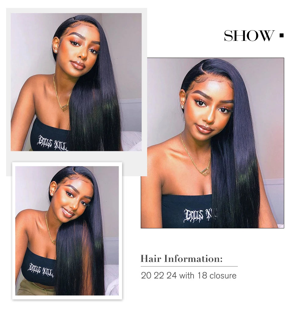 Unice hair Free Shipping Peruvian Virgin Hair With Closure 3 Bundles Peruvian Straight Hair Wefts 12A Grade Peruvian Middle Part