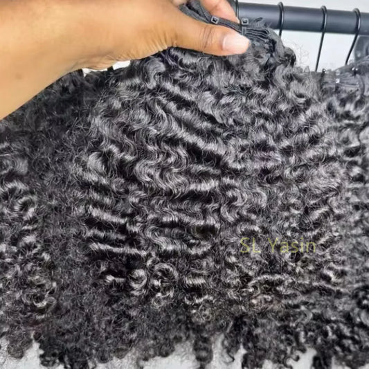 Wholesale Raw Human Hair Extension Cuticle Aligned Burmese Kinky Curly Hair Raw Natural Wavy Hair Bundles