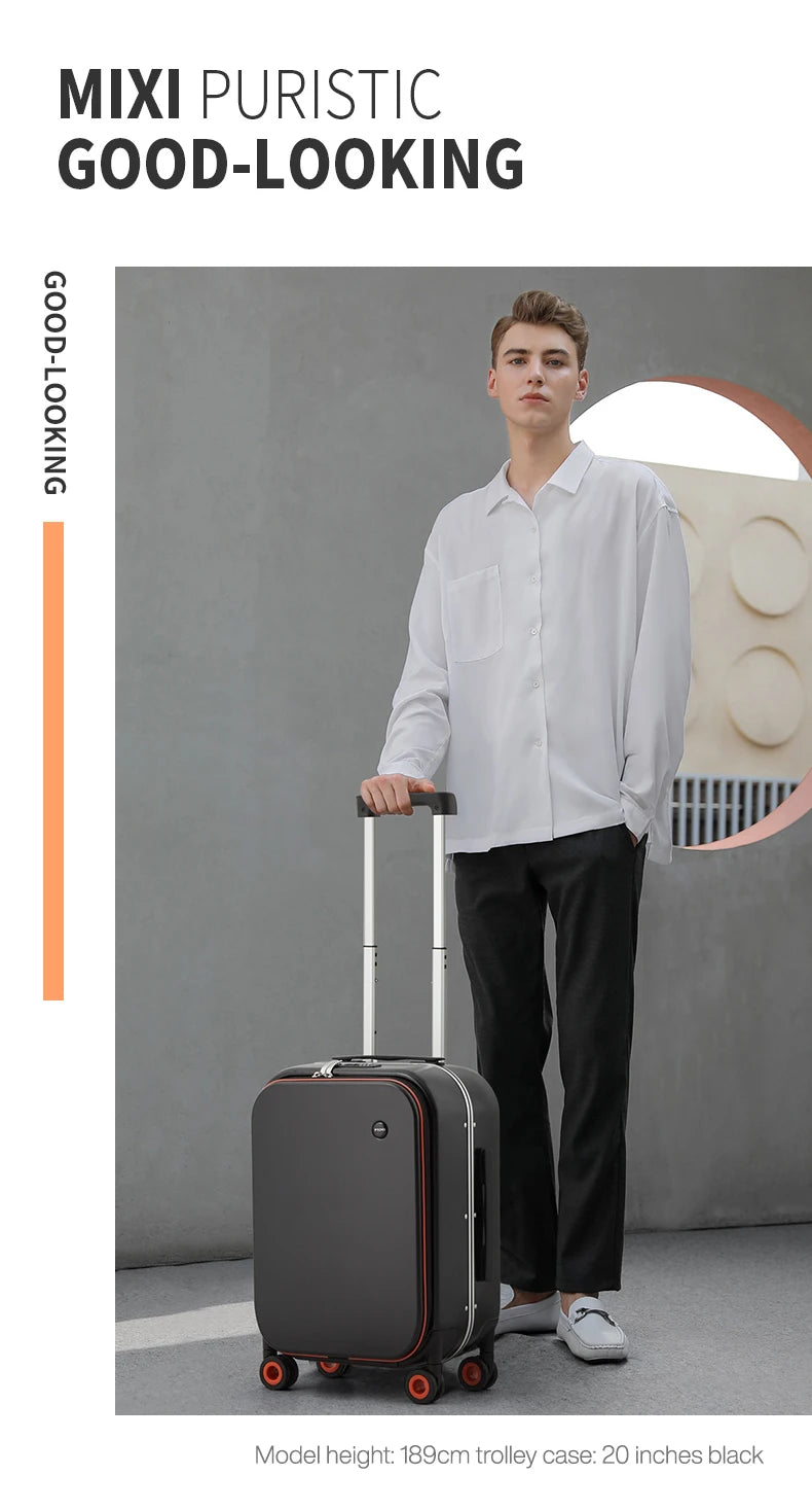 Mixi Patent Design Aluminum Frame Suitcase Carry On Rolling Luggage Beautiful Boarding Cabin 18 20 24 Inch M9260