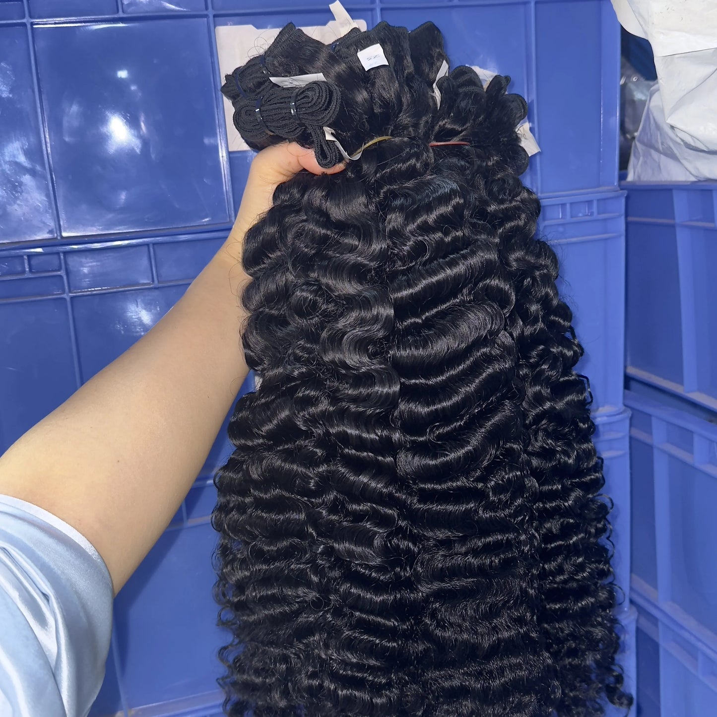 Wholesale Burmese Raw Kinky Curly Hair Weave Bundles Unprocessed Raw  Hair Loose Deep Water Wave Human Hair Bundles