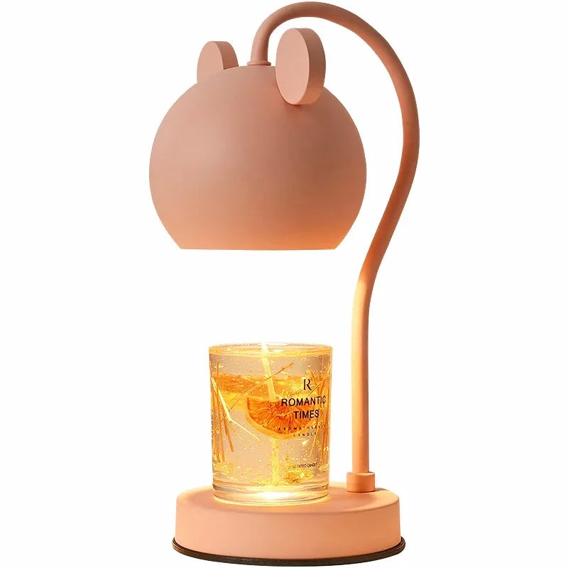 Cute Korean Room Decor Cartoon Candle Warmer Lamp Aroma Lamps Bedside Table 110-230V Melting Indoor Lighting Lights