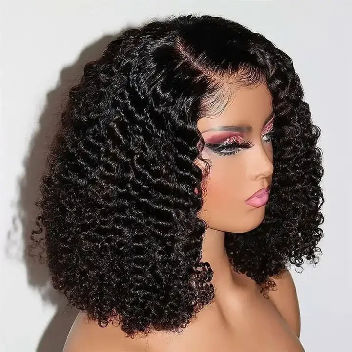 Wholesale Kinky Curly Short Bob Wigs Human Hair 13X4 Hd Human Hair Lace Front Wigs Glueless Hd Lace Frontal Wigs for Black Women