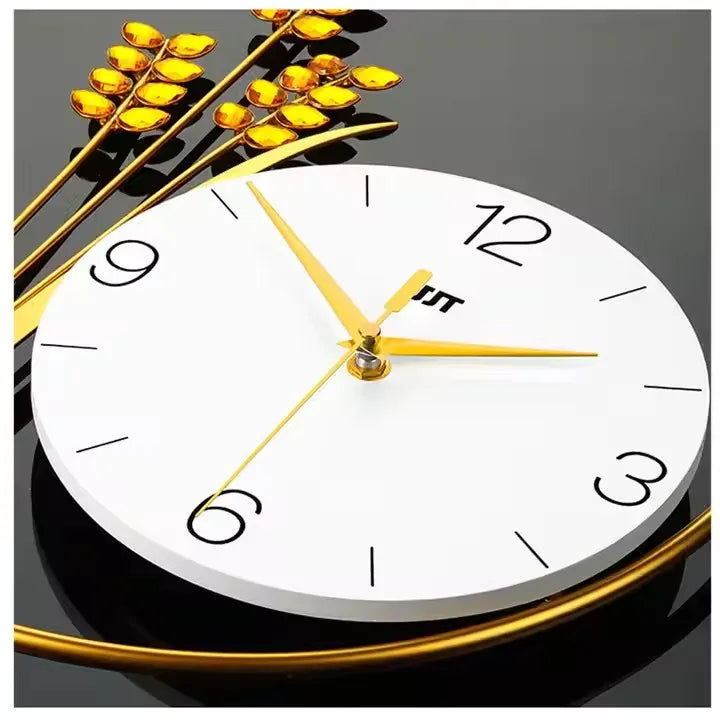 40cm Large Dropshipping New 2025 Modern Luxury Wall Hanging Decorative Wooden Watch Clock Home House Decor Living Room Quartz