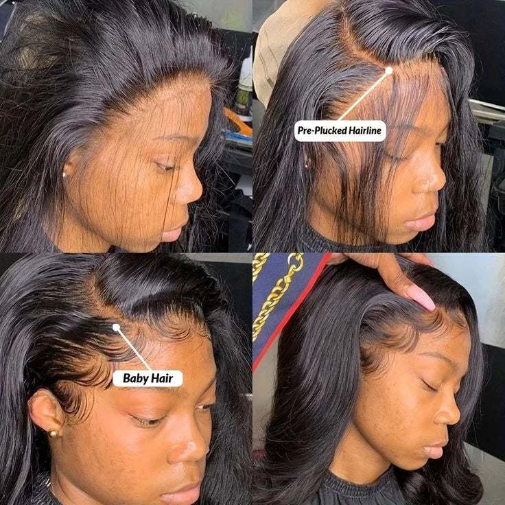 Yaki Raw Human Hair Wig Brazilian Kinky Straight Lace Closure Wigs for Women Pre-plucked 13*4 Lace Frontal Yaki Wigs