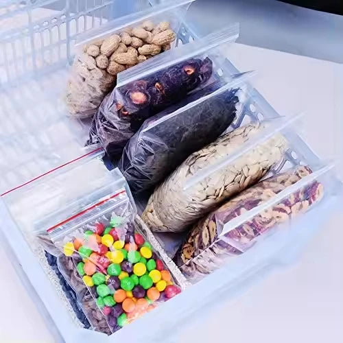 Stock Resealable LDPE Transparent Plastic Zipper Bag Thickened Grip Seal PE Clear Zip Lock Packaging Bags for Lollipops