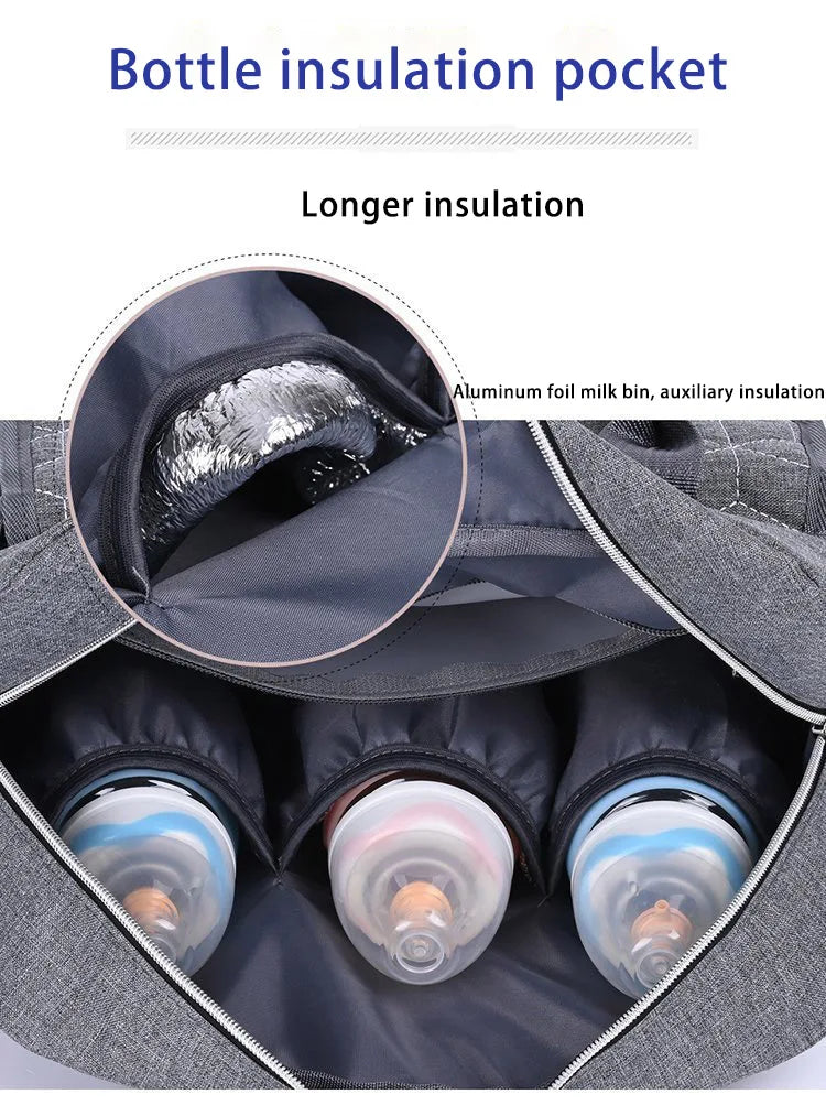 Leisure Multi-function Oxford Waterproof Mommy Bag Large Capacity Diaper Bag OEM Customized Organizer Logo Style