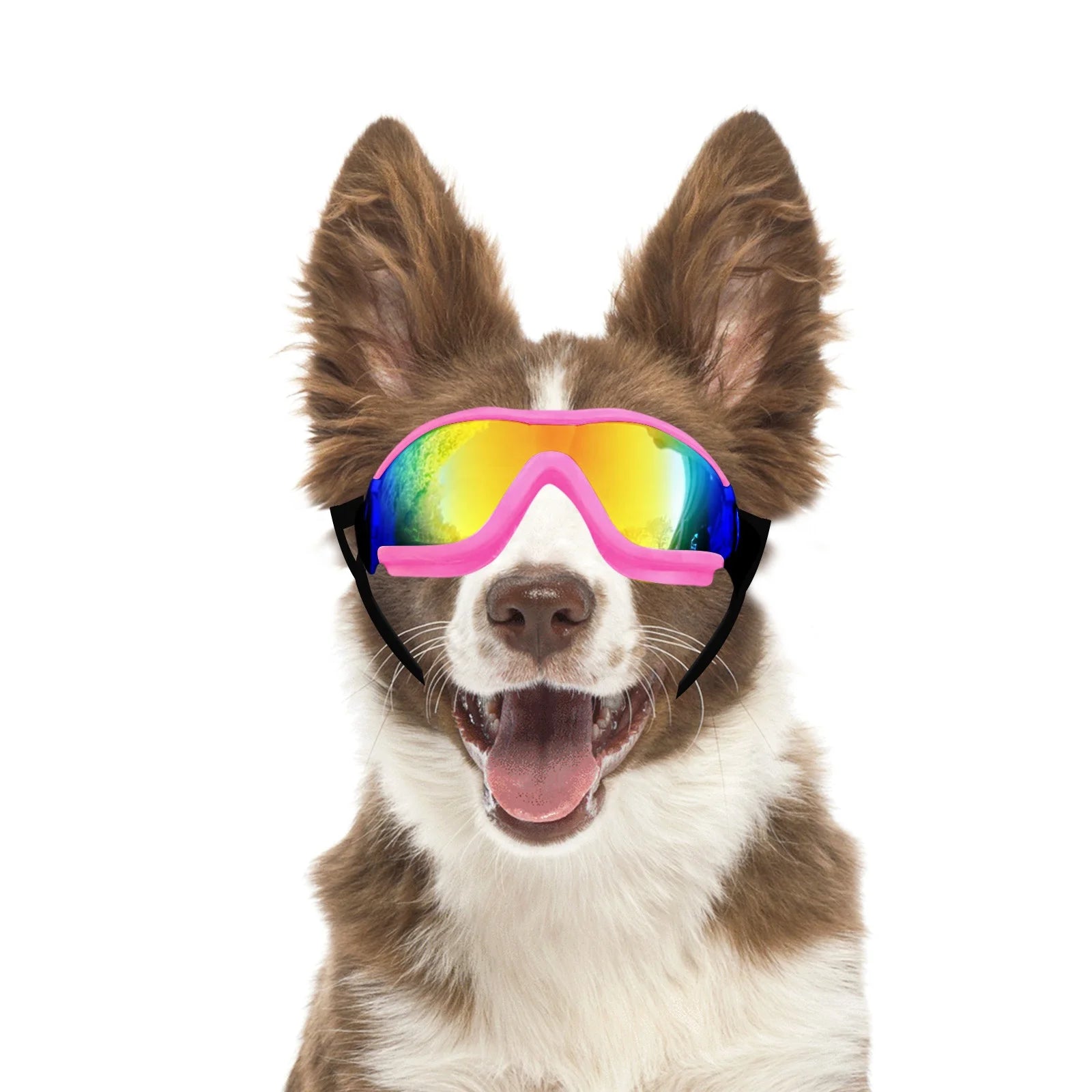Pet Sunglasses Pet Glasses with Adjustable Straps for Pets Medium-large Dogs ( Pink )