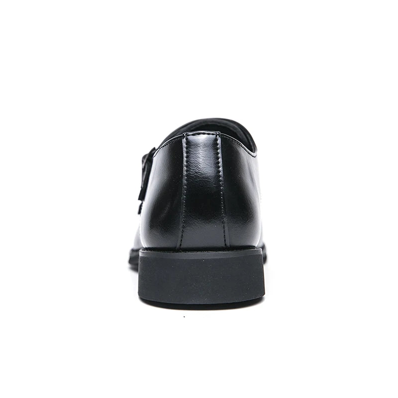 New Genuine Leather Dress Shoes Business Dress Shoes Formal Occasion Buckle Pointed Toe Men's Work Shoes Low Price Factory Oem