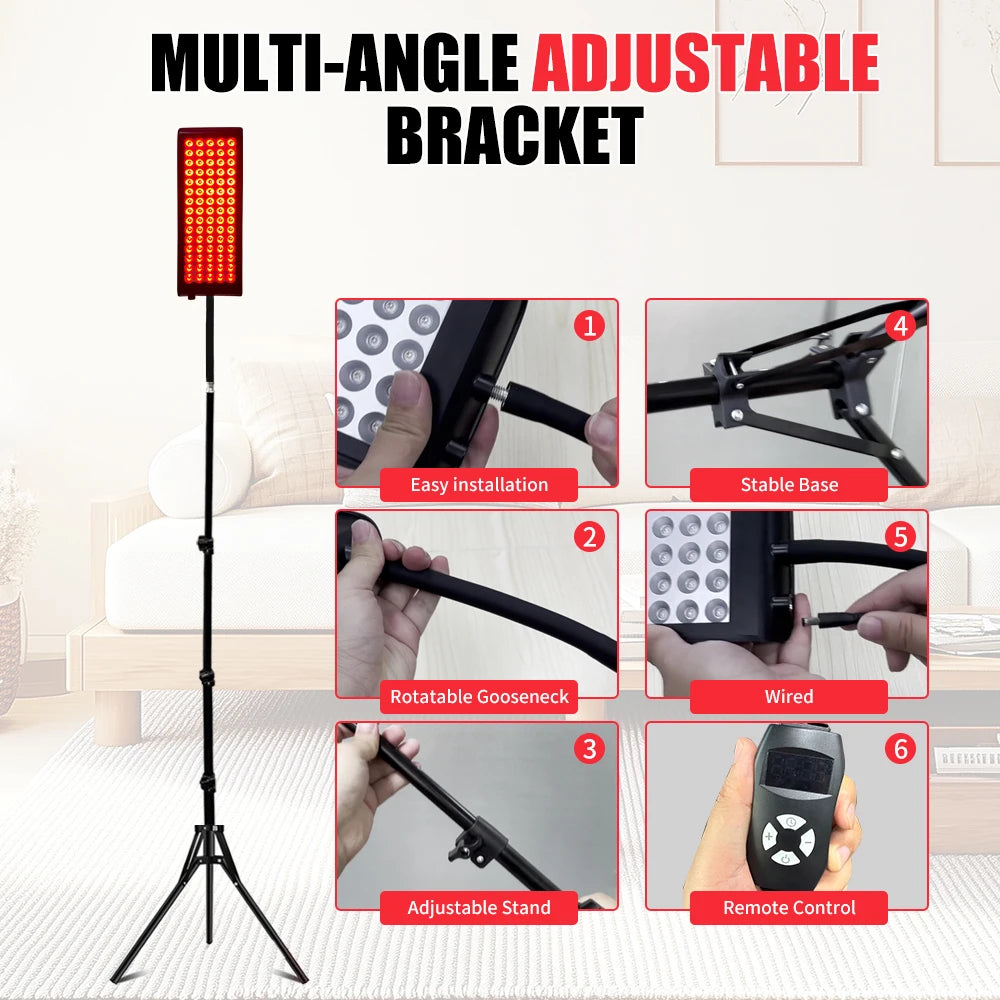 Red Light Therapy for Body Infrared Light Panel Red Light Lamp with Stand 660nm 850nm LED Red Light Therapy Device at Home