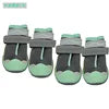 Wholesale Hot Selling 4Pcs/Set Pet Shoes & Socks Non-slip Breathable Dog Boots Microfiber Cloth Rubber With Reflective Strips