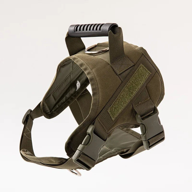 Adjustable Explosion-proof Outdoor Pet Tactical Service Dog Training Harness Vest Set with PVC Grip Handles