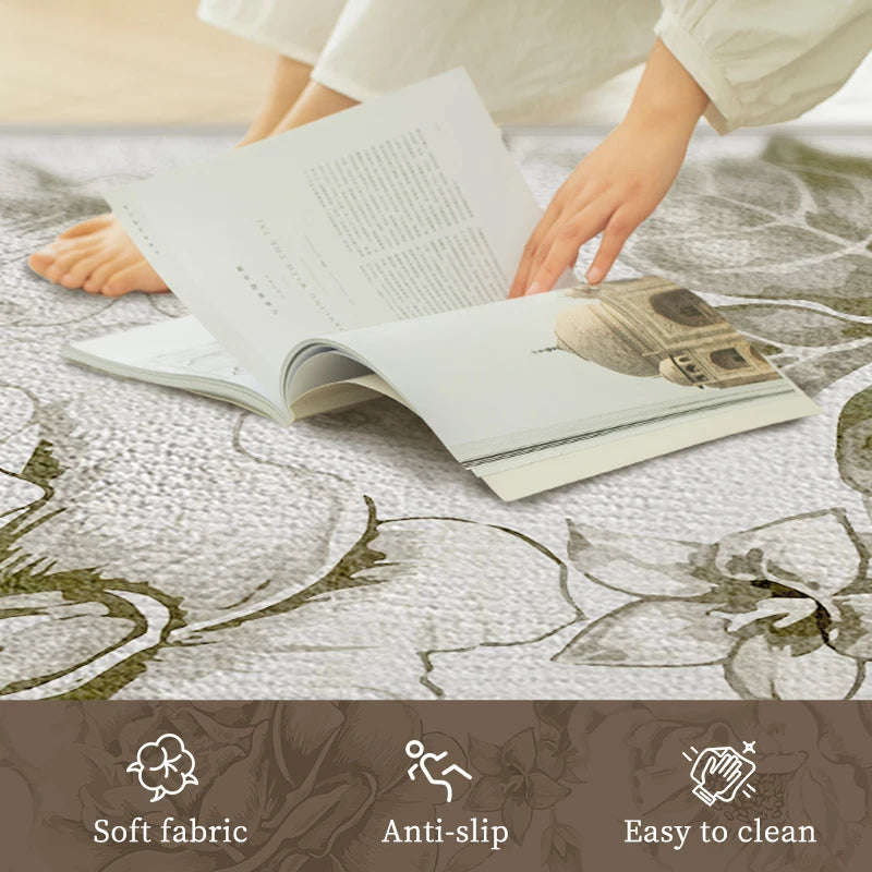 Vintage Loop Pile Water and Oil Proof Carpet Easy to Clean Carpet Wear Resistant and Durable Carpet