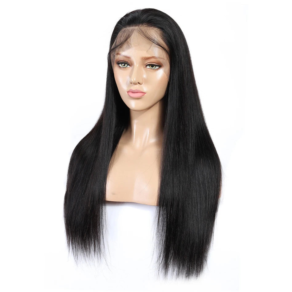 13x6 HD Lace Frontal Human Hair Wigs Pre Plucked For Women Peruvian Bone Straight Remy Human Hair Wigs HD Lace Front Wigs 180%