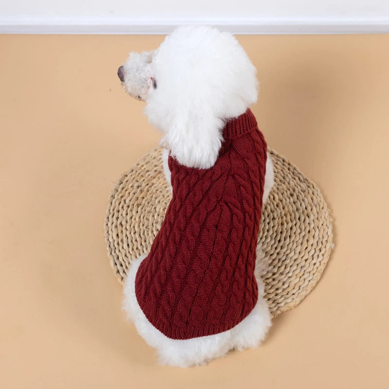 Pet Products Puppy Dog Cat Warm Winter Knit Sweater Vest Knitted Coat Jacket for Small Dog Dog Jumper Pet Clothes