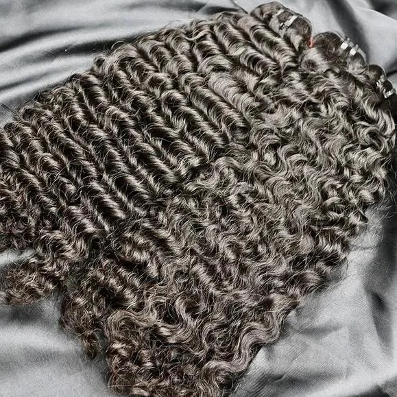 Wholesale Burmese Raw Kinky Curly Hair Weave Bundles Unprocessed Raw Hair Loose Deep Water Wave Human Hair Bundles