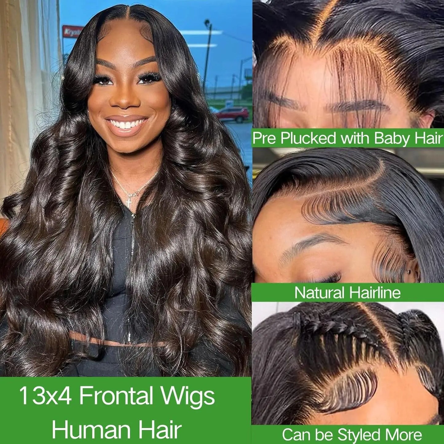 30-Inch Pre-Pluck 13x4 HD Human Hair Lace Front Wigs Black Women's Straight Style Brazilian HD Lace Frontal Wig Vendors