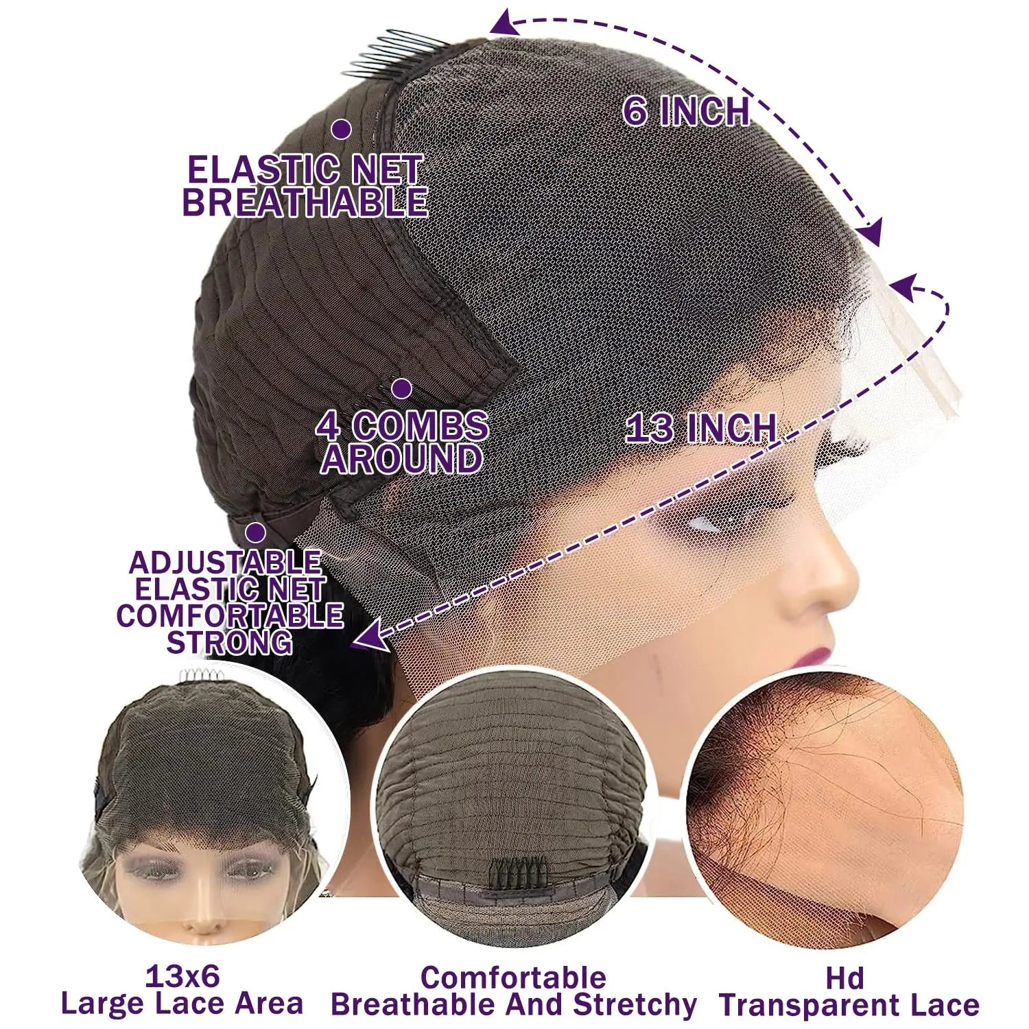 Body Wave Raw Brazilian Hair Wig 13x6 HD Lace Front Human Hair Wig 180% Density Transparent Lace Front Wig for Black Women