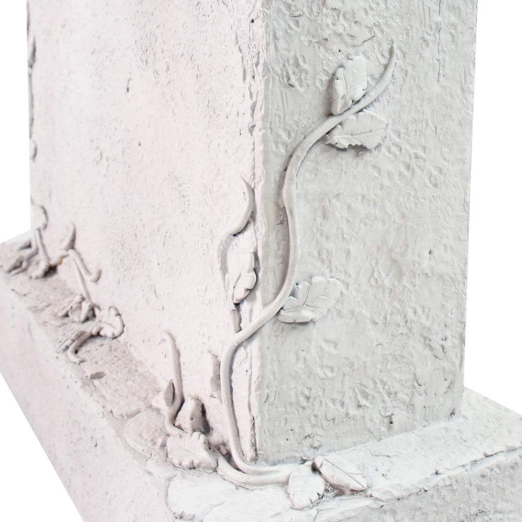 Pet Cat-Themed White Resin Tombstone Hand-painted Memorial Art Statue for Outdoor Garden & Pet