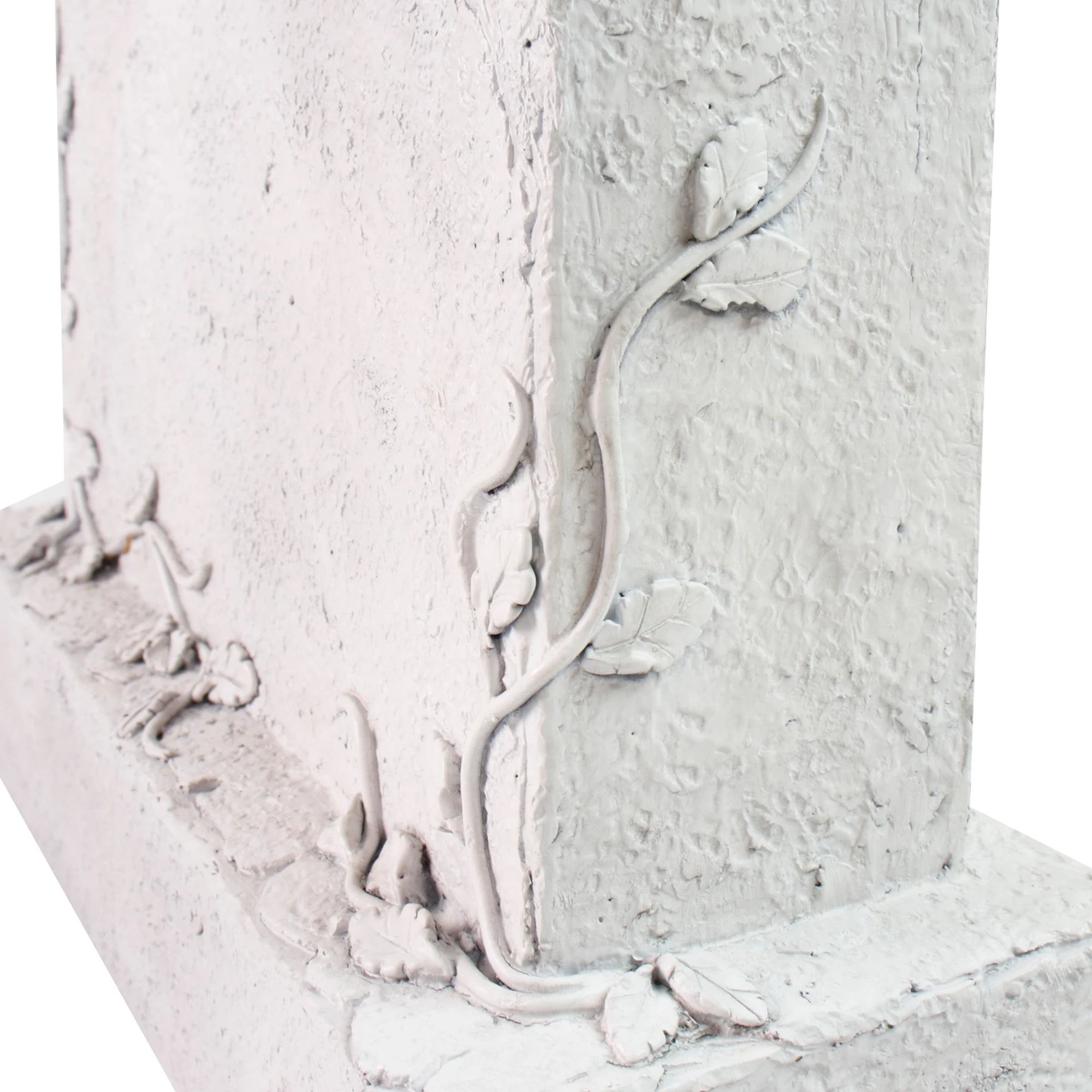 Pet Cat-Themed White Resin Tombstone Hand-painted Memorial Art Statue for Outdoor Garden & Pet