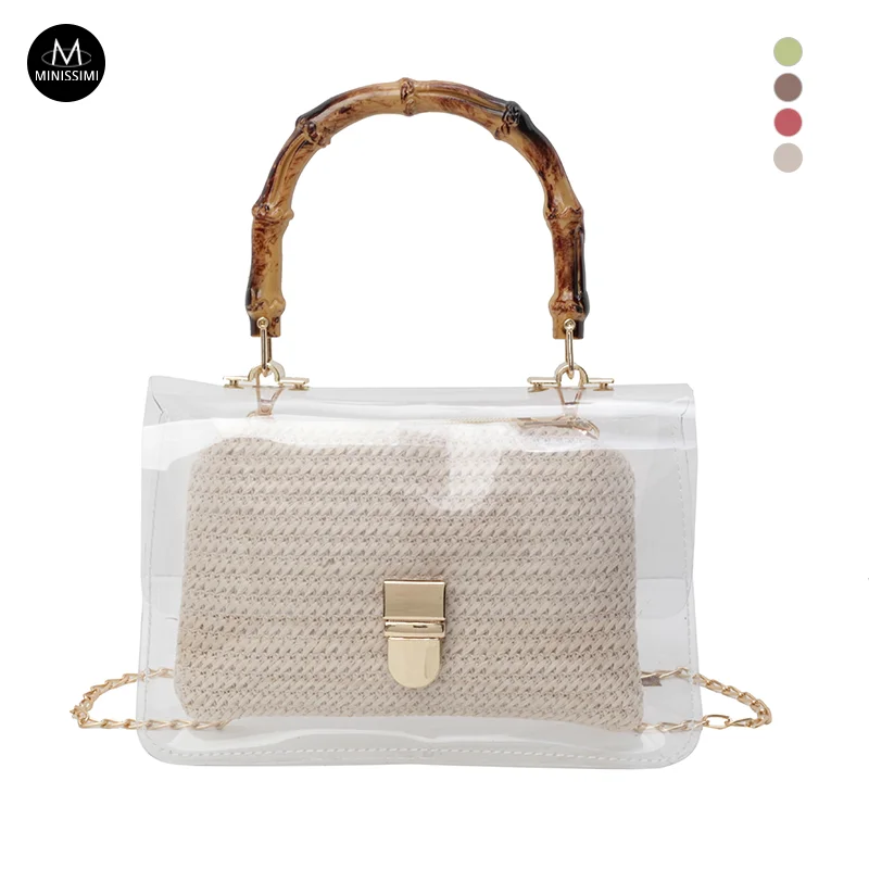 New Trendy Bolsos De Mujer Pvc Small Shoulder Bag Hand Bags Women's Purses for Ladies