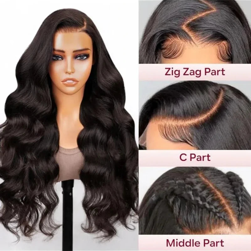 Double Drawn 13x6 Hd Human Hair Lace Front Wigs Pre Plucked Body Wave for Black Women HD Swiss Lace Frontal Wigs Human Hair