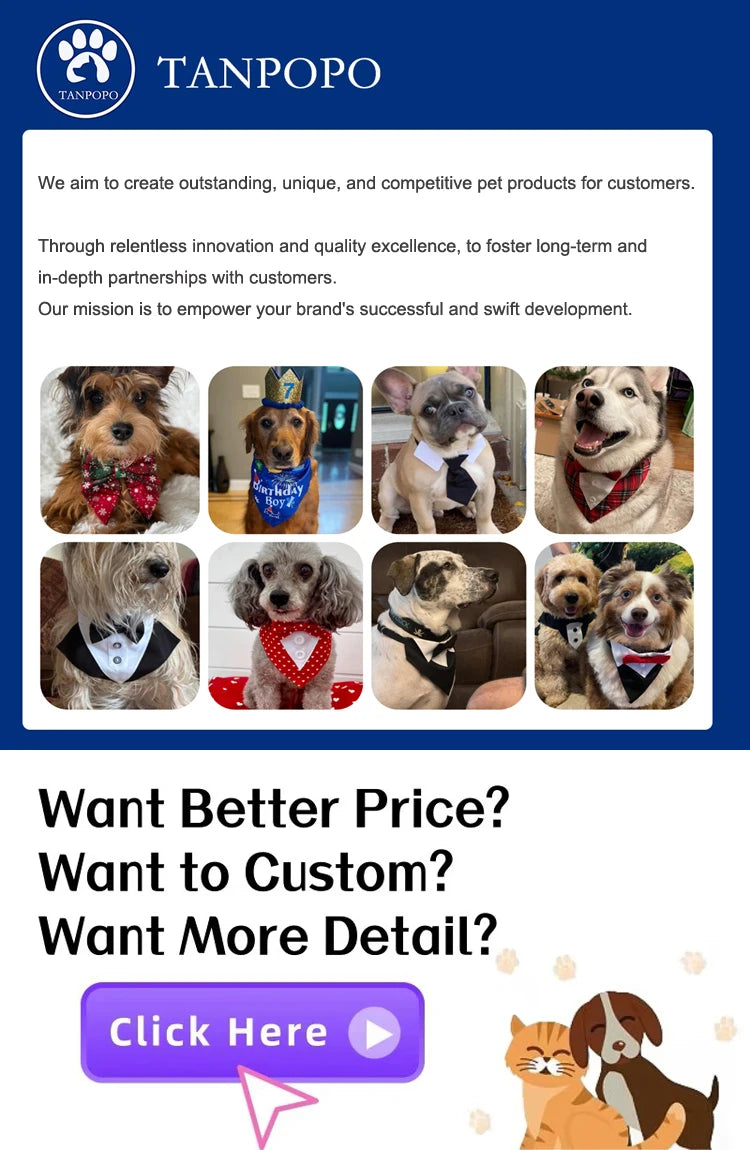 Tanpopo Hot Sale Bibs Scarf Polyester Dog Bandana Custom Wholesale Pet Birthday Party Cosplay Supplies Lovely Print Decoration