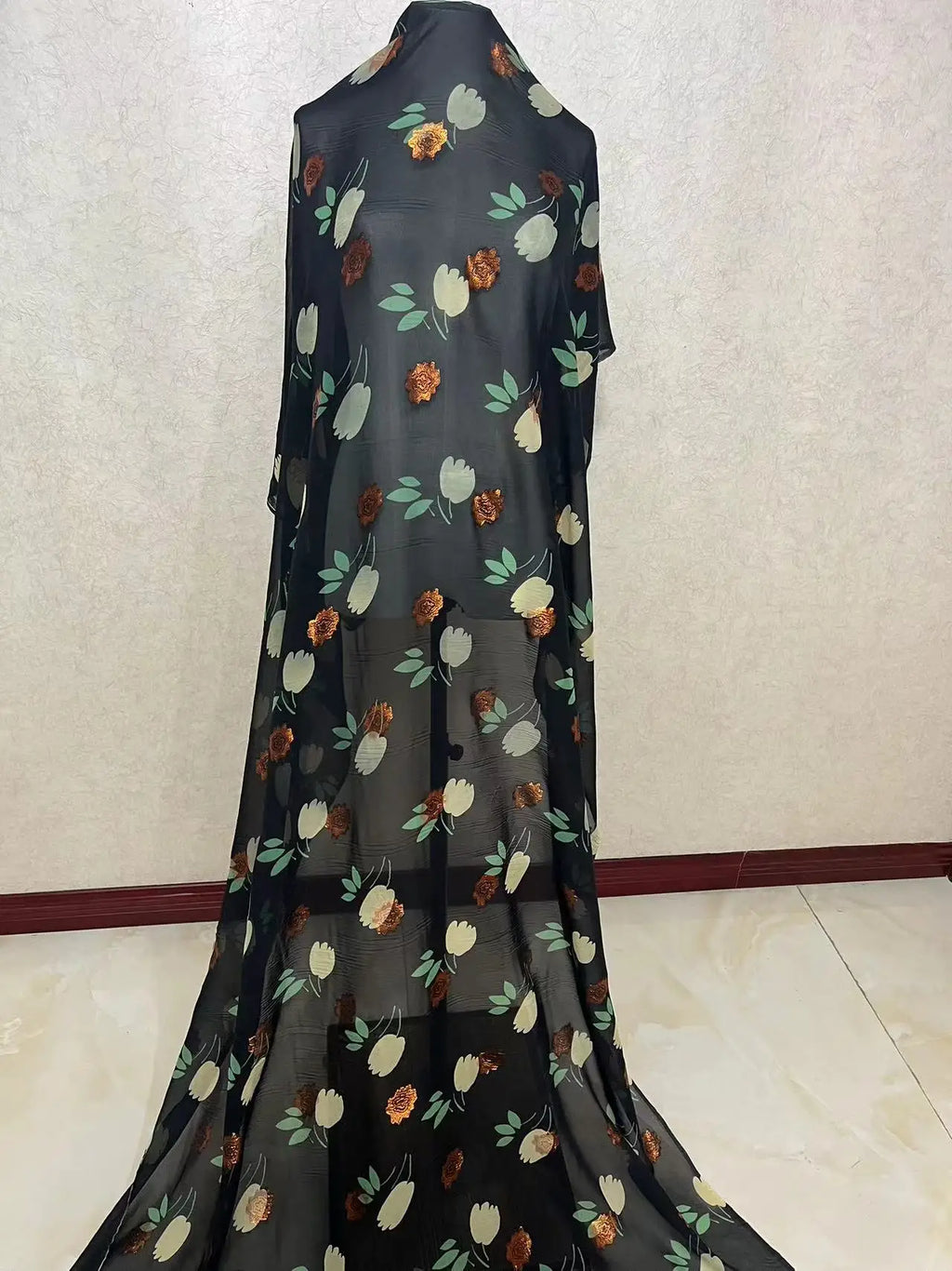 New Style Cheap Price 114cm Width Somali Dirac Dress for Women 3.5 Meters Length Woven Printed Polyester Fabric for Bags Girls